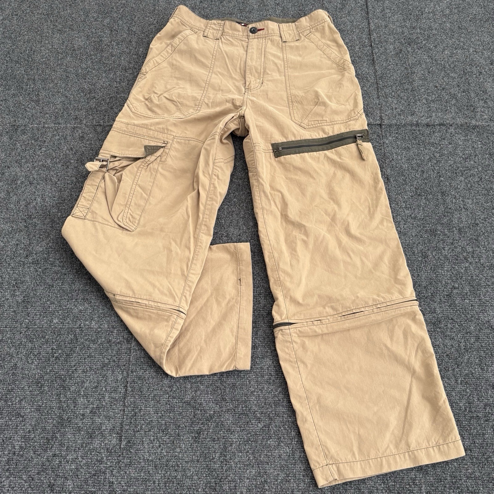 Vintage Y2k Men's Bugle Boy Convertible Cargo Pants Fits 30x29 Gorpcore Skater